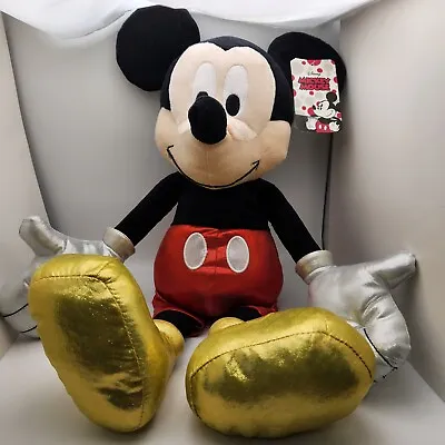 Mickey Mouse Plush NEW 19  Silver Gloves Gold Shoes Disney • $33
