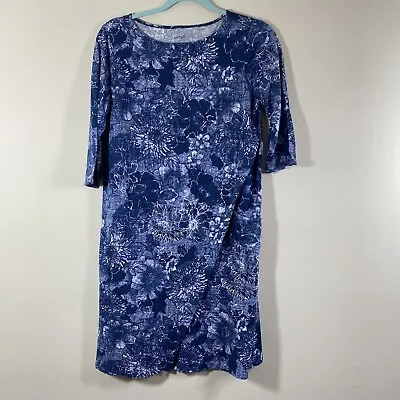 Pure Jill By J Jill Faux Wrap Dress Women’s Size S With Pockets 3/4 Sleeves • $19.80