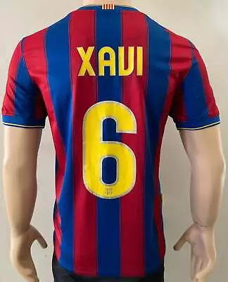2009-2010 FC Barcelona Home Shirt Xavi LFP Pre Owned Size M • $189.69