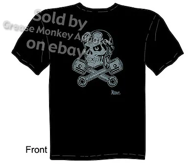 $18.78 • Buy Skull & Pistons T Shirt Kustom Kulture Apparel Ace Bomber Tee, Sz M L XL 2XL 3XL