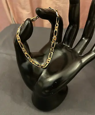 9ct 9K 375 Gold Bracelet Stunning Figaro Chain Link ITALY 9ct Gold Bracelet • $500.50