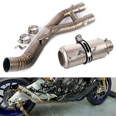 For Yamaha YZF R1 R1M 2015-2024 Slip On Exhaust Pipe 61mm Muffler Tips DB Killer • $211.49