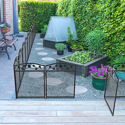 Outdoor Garden Metal Fencing Density Net Yard Parterre Animal Barrier (set Of 5) • £109.93