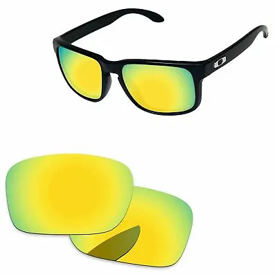 PapaViva 24k Golden Polarized Replacement Lenses For-Oakley Holbrook OO9102 • £14.39