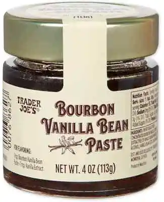 ⭐⭐⭐⭐⭐Trader Joe's Bourbon Vanilla Bean Paste 4oz Exp 08/17/26 In Sealed Jar • $15.99