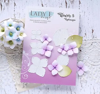 Lady E Design Flower 5 Hydrangea Cutting Die Set Flower Making Foam Flowers • £12.99