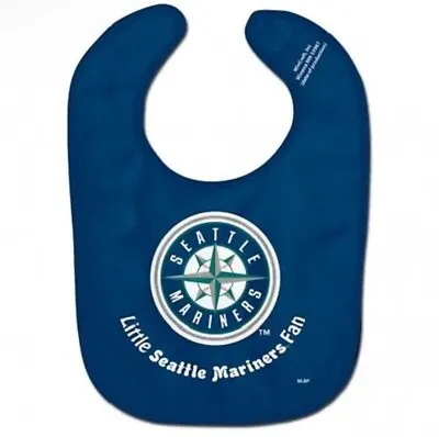 MLB Seattle Mariners Baby Infant ALL PRO BIB LITTLE FAN Blue • $8.49