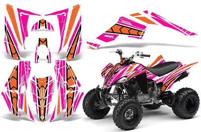 $169.95 • Buy ATV Graphics Kit Decal For Yamaha Raptor 350 2004-2014 Intercept Orange Pink