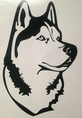 £2.80 • Buy 1x Husky Wolf Vinyl Sticker Decal Car Camper Dog Van Bumper 4.5x6in Black