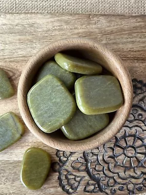 Large Jade Crystal Flat Stone Natural Crystal Healing Gemstone FORTUNE HEALTH • £6.95