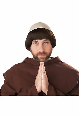 California Costume Medieval Friar Wig With Bald Cap Adult Men Halloween 7120/102 • $10.73