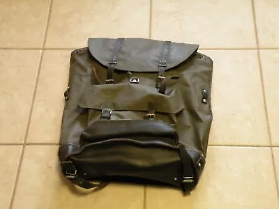 Swiss Army Surplus Rubberized And Leather Backpack • $75