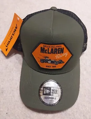 McLaren New Era Formula One F1 Trucker Cap Bruce McLaren Khaki Green Baseball • £19.99