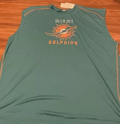 $12.99 • Buy MIAMI DOLPHINS 4XLT Tall Mens NFL Apparel Shirt NEW W/tags 4XL Sleeveless