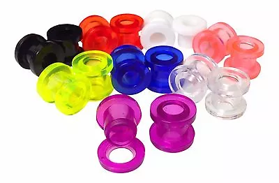 PAIR Acrylic Screw Fit Tunnels Plugs Gauges Earlets - Choose Your Color! • $8.75