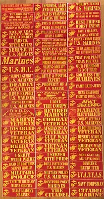 Marine Corps Vinyl Bumper Stickers11.5  X 3  New 66 Choices Available • $2.50