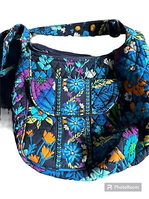 Vera Bradley Midnight Blues Shoulder Handbag Purse Adj. Strap Good Condition • $19.99