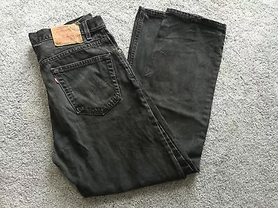 Levi's Vintage 505 Black Denim Size W36 L30 Jeans Trousers Pants • £25