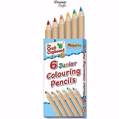 £1.69 • Buy 6 X Pencils Half Size Assorted Coloured - Art Craft Kids School Party Bag Favour