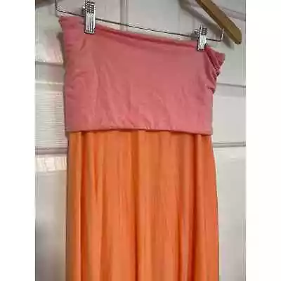 Victoria's Secret Orange Pink Stretch Tube Top/Maxi Skirt/Dress S • £23.35