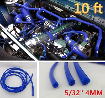 $11.99 • Buy Blue 5/32  4mm Vacuum Silicone Hose Turbo Intercooler Coupler Pipe Turbo-10 Feet