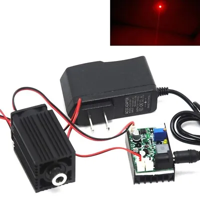 Red 660nm 200mW Focusable Dot Laser Diode Module TTL Driver Fan + 12V Adapter • £29.58
