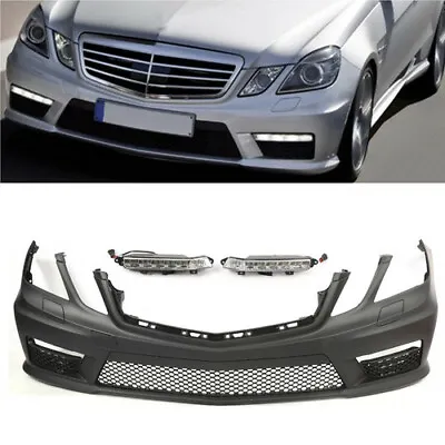 Fits Benz E-Class W212 2010-13 AMG Style Front Bumper Cover W/LED DRL W/O PDC • $569.99