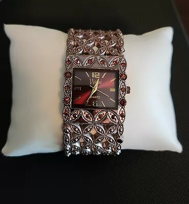 ON SALE: VIVANI Women's Quartz Watch - Coppertone Amber Rhinestones • $11