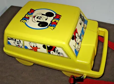 Vintage Walt Disney Mickey Mobile Mouse Lunch Box Plastic Selandia Designs Car   • $13.99