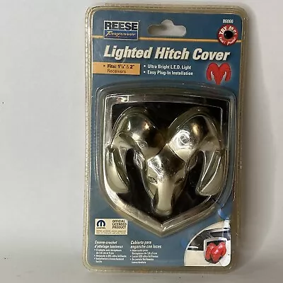 DODGE RAM LED Lighted Hitch Cover - Fits 1 1/2  And 2  Receivers - Reese 86066 • $29.97