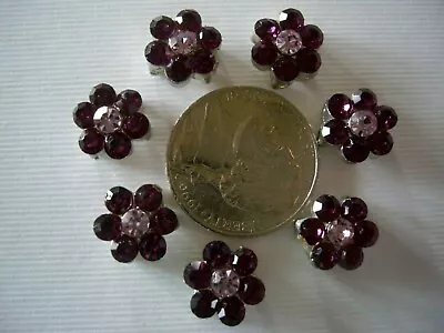 2 Hole Slider Beads Daisy Amethyst/Lt Amethyst #7 • $6.25