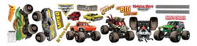 MONSTER JAM Trucks Wall Stickers 19 Decals Room Decor GRAVE DIGGER EL TORO LOCO • $19.99