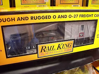 MTH Railking O Scale Trains Burlington Crane Tender Car 30-79349 • $29