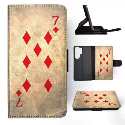 Flip Case For Samsung Galaxy|seven 7 Of Diamonds Playing Cards • $19.95