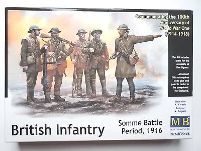 Master Box 1:35 WWI British Infantry Somme Battle 1916 - 5 Figure Kit MB3523 • $21.99