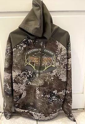 RED HEAD Camo Hoodie Sweatshirt Field Tested Woodland Hunting Fleece Size Small • $18.99