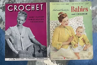 Vintage Knitting And Crochet Patterns Lot • $7.99