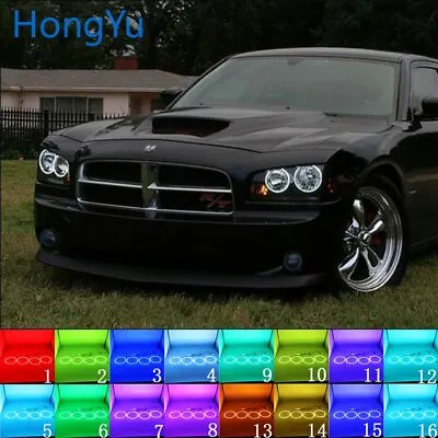 Multi-Color RGB LED Angel Eyes Halo Rings For Dodge Charger SRT8 R/T SE 2005-11 • $35.99