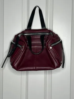 Melie Bianco Burgundy Top-Handle Handbag / Satchel • $34.95