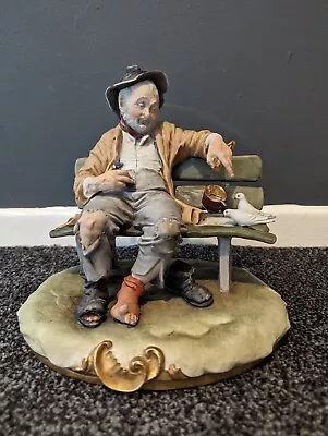 Capodimonte Figure Of Tramp Feeding Birds By Bruno Merli - Brilliant Condition • £30