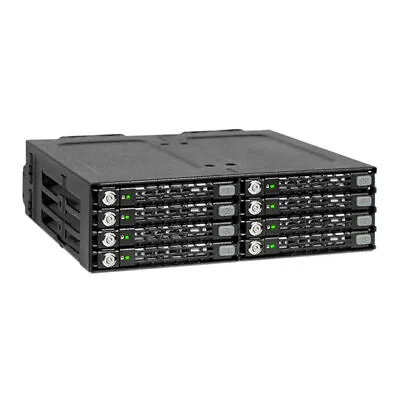 ICY DOCK ToughArmor MB998SK-B 8 Bay 2.5” SATA/SAS HDD & SDD Backplane Cage Loc • £327.30