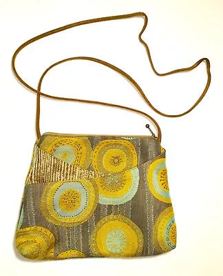 Maruca Greens/Browns Geometric Fabric Handmade In Boulder  CO Crossbody Bag • $23