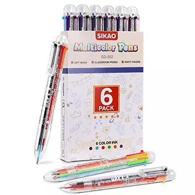 6-in-1 Multicolor Pens 6 Pack Multi Color Pens All In One Multicolored Pens... • $10.94