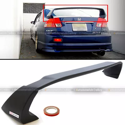 Fits 01-05 Honda Civic 4DR Sedan Unpainted Mugen Style RR Trunk Wing Spoiler • $109.99