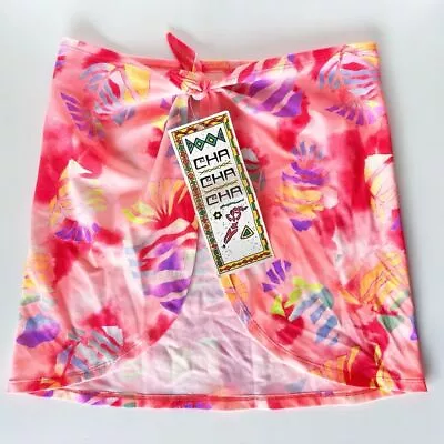 Vintage Cha Cha Cha Pink Floral Sarong Women's Size M • $30