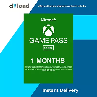 Xbox Game Pass CORE 1 Month - NTSC - Microsoft Xbox One Series X|S 360 • $9.99