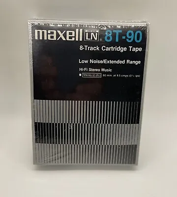 NOS Sealed Maxell LN  90 Minutes Low Noise Stereo 8 Track Blank Tape • $12.99