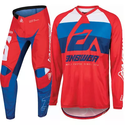 NEW Answer Syncron CC Red/White/Blue Kids Dirt Bike Gear Set • $99