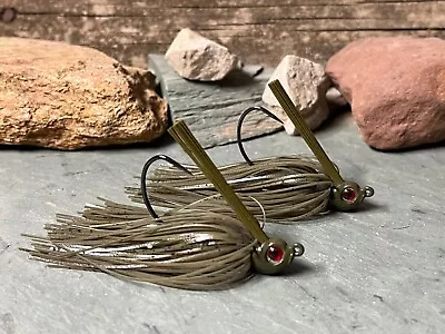 2 Pack - Green Pumpkin - Swim Jig Bass Fishing Jig Lure • $8.20