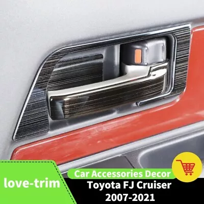 Steel Black For Toyota FJ Cruiser 07-21 Interior Door Bowl Handle Cover Tirm 6x • $37.13